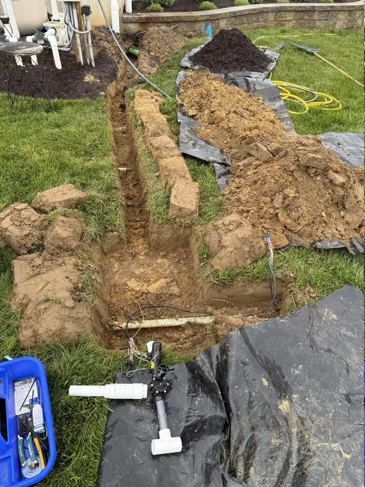 Irrigation manifold installation with multiple zone valves