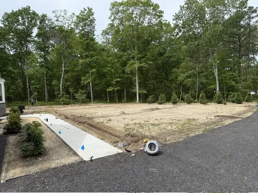 Irrigation system zone layout marked before installation