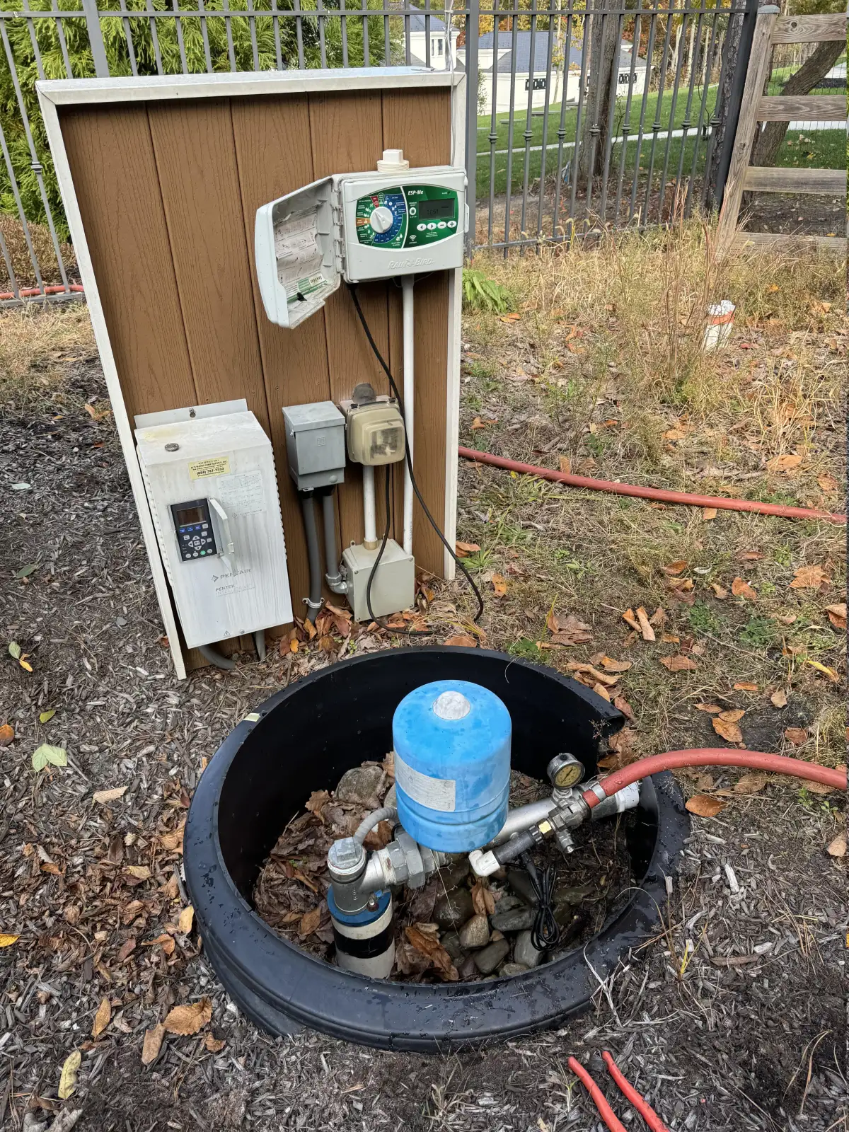 Well pump and controller setup for irrigation system